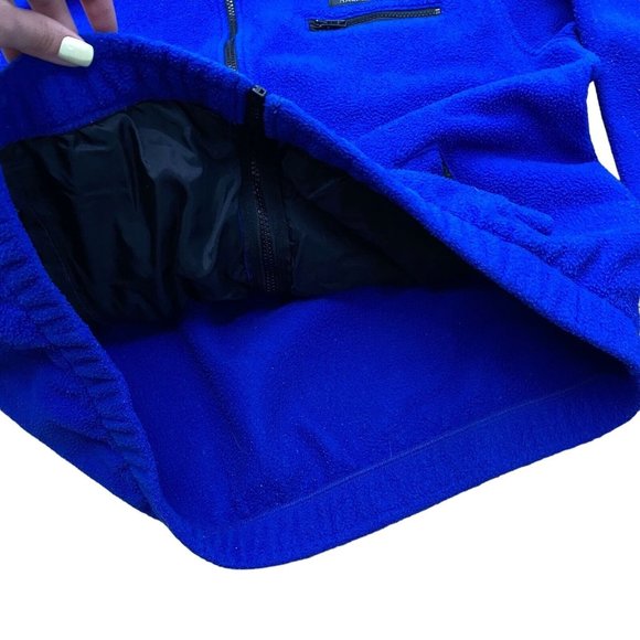 Vintage Chaps Ralph Lauren Men's Sz M / L Spell Out Full Zip Blue Fleece Jacket - Picture 4 of 6